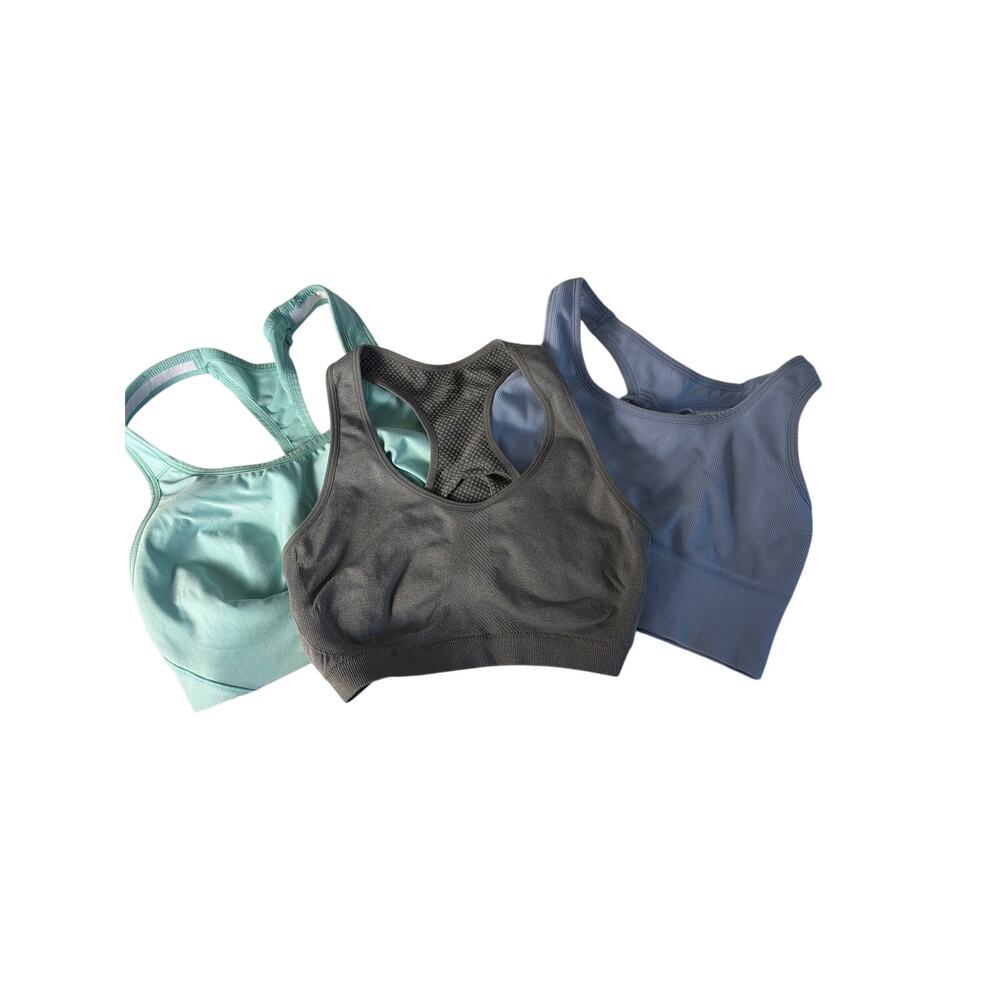 Unbranded Multi Color Woman Sports Bra 3 Pack Bundle Size Lot